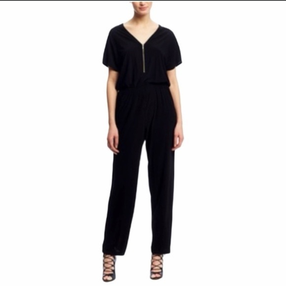 Emma & Michele Pants - Emma & Michele Black Zip Up Jumpsuit Size XL